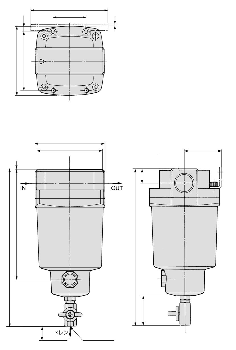Series H Dimensions H850 18 2 1 2 184 2 180 1 Bracket Accessory 180 24 () 3 42 30 15 View B 15 13 348 2 x port size 11/2, 2 female threaded Drawing of view B 44