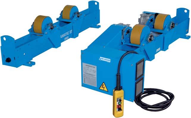 rollers) for work pieces having significant unbalance, roller-to-roller center distance adjusting by screw (except for ST 2: by step), remote pendant and kit auto on all versions.