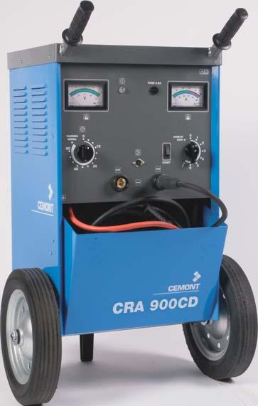 CRA / CRT Wheel-mounted heavy-duty battery chargers and starters for fast charging storage batteries and fast starting of vehicles.