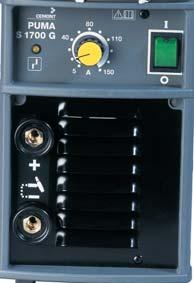 MMA welding equipment. Inverter technology. 20 V single-phase input. PUMA S 1500G / 1700G Ø ELECTRODE 1.6 -.