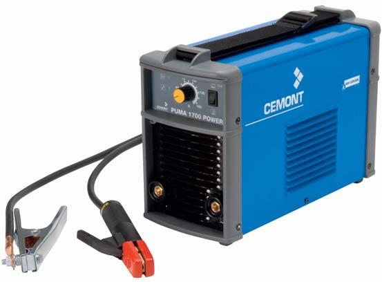 Coated electrode and TIG DC (TIG lift) arc welding station Single-phase power supply. PUMA POWER 1700 / 2000 Improved performance: Higher duty ratio (180 A - 20% / 160 A - 0%).