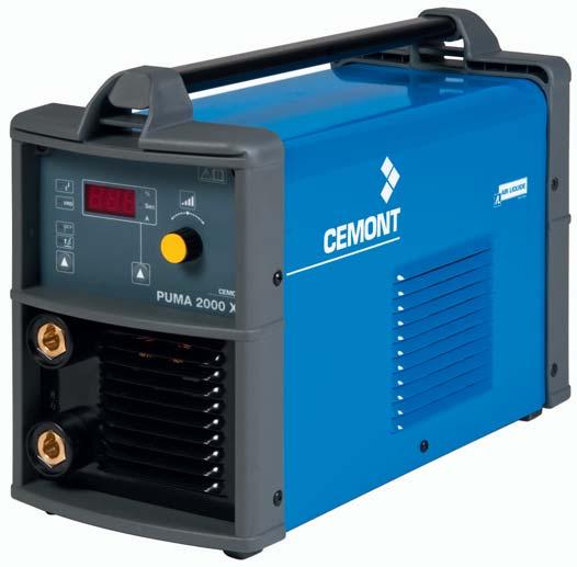 Coated electrode and TIG DC (TIG lift) arc welding equipment Single-phase power supply. PUMA 2000 XL Improved performance: Higher duty ratio (160 A at 50%).