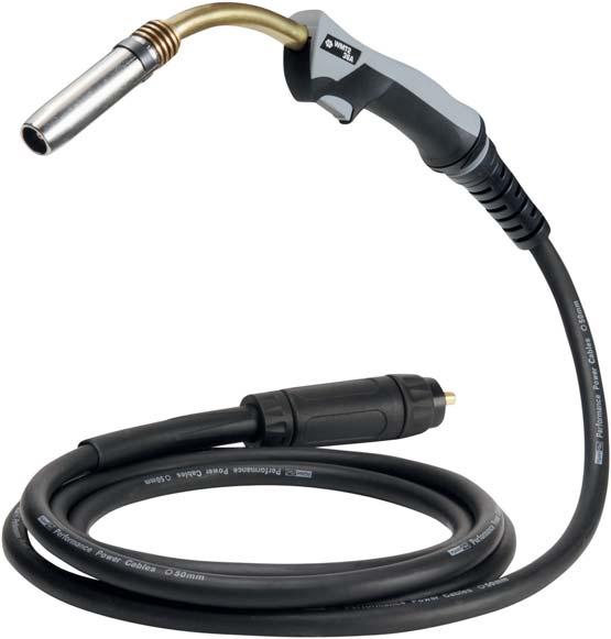 WMT2 401W et 500 W / WL: For heavy duty work requiring water cooling of the torch. The swan neck is available in two lengths.
