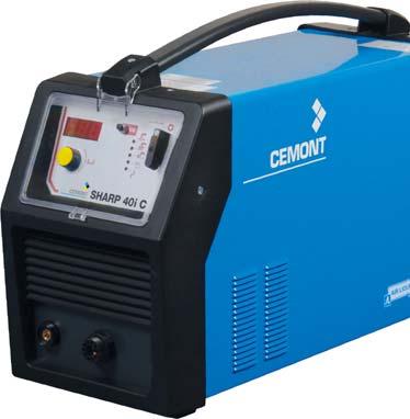 Power source for plasma cutting. Inverter technology. Three-phase power supply. SHARP 40 C WT Three phase power source for plasma cutting. Digital setting of cutting parameters.
