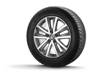 With 255/45 R 18 tyre. Surface with high-gloss finish.