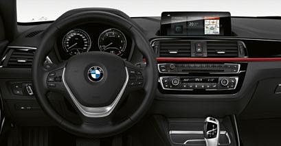 bumper with High-gloss Black finisher Sport model interior equipment: Ambient lighting switchable BMW Classic Orange/Cold