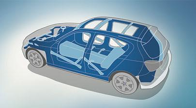 safety in the event of a front, side or rear collision. Airbags for the driver and front passenger are an integral part of the optimally coordinated safety components in a BMW.