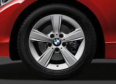 [ 01 ] The BMW 120d xdrive with Sport Line in paint finish Crimson Red non-metallic with optional 17" light alloy wheels Star-spoke style 379.