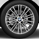 WHEELS. Wheels 220i M240i 26U 17" light alloy wheels Double-spoke style 724 Front: 7.5 J 17 / tyres 225/45 R 17 Rear: 7.