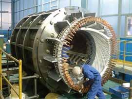 INTERNAL CONSTRUCTION STATOR 1 A typical construction of generator is shown below.