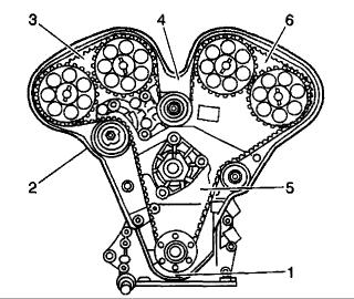 5 of 15 3/19/2012 5:34 PM 6. Route the timing belt through the timing belt tensioner (2). 7.