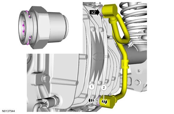 STEP 4: If equipped. Traction-Lok Differentials Axle Shaft Removal: NOTE: Bolt must be against axle shaft flange. Do not allow the bolt to press against the head of the wheel studs.