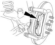 NOTE: Due to the complexity of the fluid path within the rear integral parking brake calipers, it is necessary to follow this procedure when new calipers are installed.