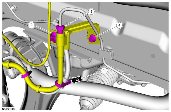 Removal and Installation Brake Flexible Hose: NOTE: Removal steps in this procedure may contain installation details.