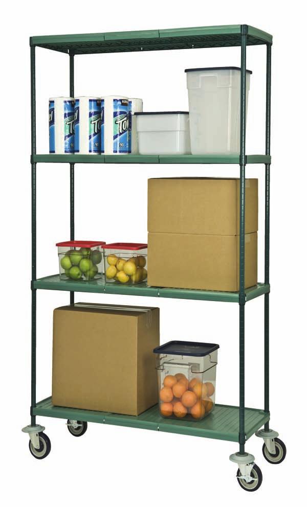 Available in 18, 21 and 24 depths and in all standard lengths from 24-72. Each shelf up to 48 in length is rated to support up to 800 lbs.