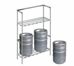 SHELVING: 20 Heavy-Duty Dunnage Shelving NSF APPROVED: These commercial rated heavy-duty dunnage shelves are ideal for any more load-bearing storage application.