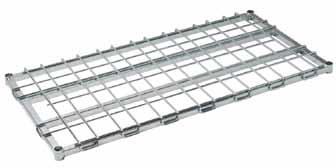 Heavy-Duty Shelves with Wire Mats Dunnage shelves offer considerably more weight-bearing capacity than other Focus shelves.