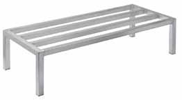 SHELVING: 22 Heavy-Duty Aluminum Dunnage Racks + LIFETIME / LIMITED WARRANTY: We offer a NSF APPROVED: These commercial rated aluminum dunnage racks are freezers, coolers, displays, as well as