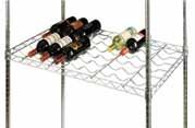 Open wire construction keeps bottles and labels highly visible for easy reading and selection. Now available in black epoxy or chromate finish.