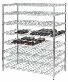 Double wine shelves can also be used with 24" x 36" (61.0 x 91.4 cm) and 24" x 48" (61.0 x 122.0 cm) security cages shown on pages 26 & 29 for greater protection of valuable assets.