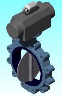 BUTTERFLY VALVE 50 TO 300 PNEUMATIC (THIS IS AN ASSEMBLY) Configurations DN50 to DN300 in ANSI 150#,