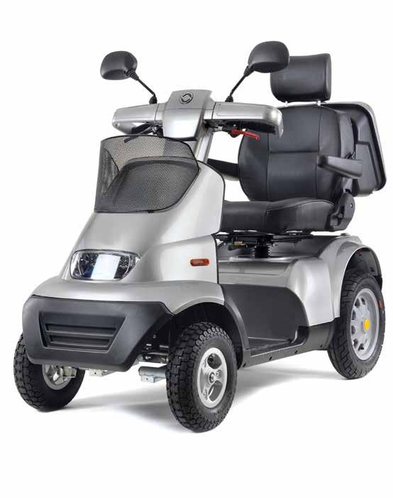 The high ground clearance and the fully adjustable seat provide comfort on all