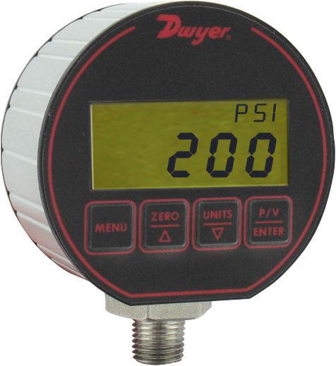 DPG-200 Digital Pressure Gage 3-in-1: Gage, Transmitter & Switch 3 [76.20] 2-3/8 [60.45] 1-5/8 [40.