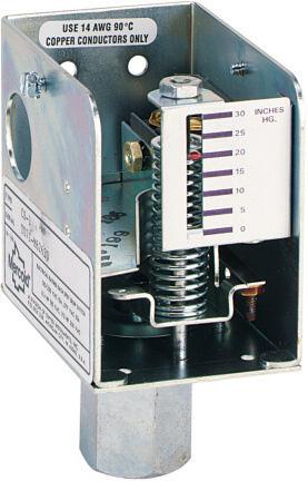 Besides making installation easier, one of the other ports can be used to install a pressure gage. Plus, these switches can be mounted in any orientation.