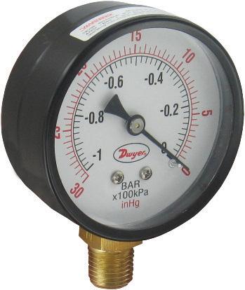 UGK 2.5 Utility Pressure Gage 1.5% FS Accuracy, Brass Wetted Parts, Dual PSI/Bar x100 kpa Scales 1/4 NPT UGK Bottom UGK Back The UGK Gages have dual psi and bar (x100 kpa) scales with ±1.5% accuracy.