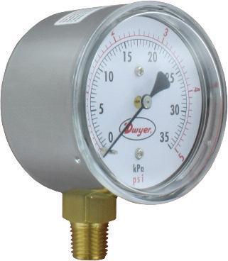 LPG5 2.5 Low Pressure Gage 3-2-3% Full Scale Accuracy in a 2.5 Gage 2-19/32 [66.04] 55/64 [22.00] 35/64 [13.97] 2-19/32 [66.04] 1-49/64 [44.