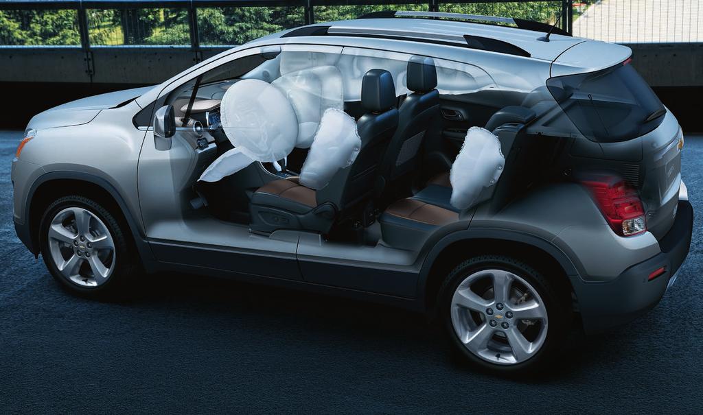 SAFETY Trax LTZ in Satin Steel Metallic. 1 Air bag inflation can cause severe injury or death to anyone too close to the air bag when it deploys. Be sure every occupant is properly restrained.