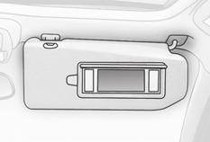 FITTINGS SUN VISOR ILLUMINATED GLOVE BOX Component which protects against sunlight from the front or the side, also equipped with an illuminated courtesy mirror.