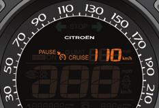 DRIVING SAFELY Speed limiter "LIMIT" Cruise control "CRUISE" Display in the instrument panel 1. Limiter mode On / Off. 2. Decrease the programmed value. 3. Increase the programmed value. 4.
