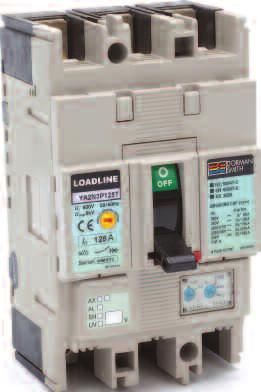 Loadline YA2 Frame Moulded Case Circuit Breakers YA2 Frame MCCBs Exceeds EN60947-2 Rated insulation voltage is 800V AC (Ui) Triple and four-pole MCCBs have both adjustable overload and instantaneous