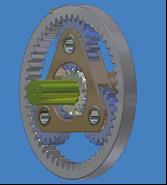 drive. The efficiency of the gears were calculated with a simple rolling efficiency takes into account the teeth and bearing friction losses in each stage of the. Fig.4. Planetary gear type 4.