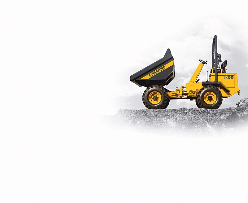 BARFORD SX SERIES: FORWARD TIPPING SKIPS setting the STANDARD Time served earth movers, the Barford SX Series of Forward Tipping dumpers are built to withstand the rigour of the construction site.