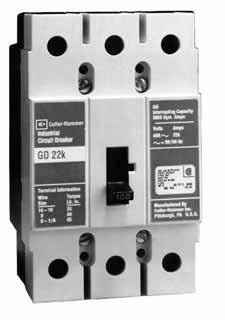 -7 1 Amperes G-Frame May 008 Type GD Thermal-Magnetic Circuit Breakers with Non-Interchangeable Trip Units Product Selection Table -1.
