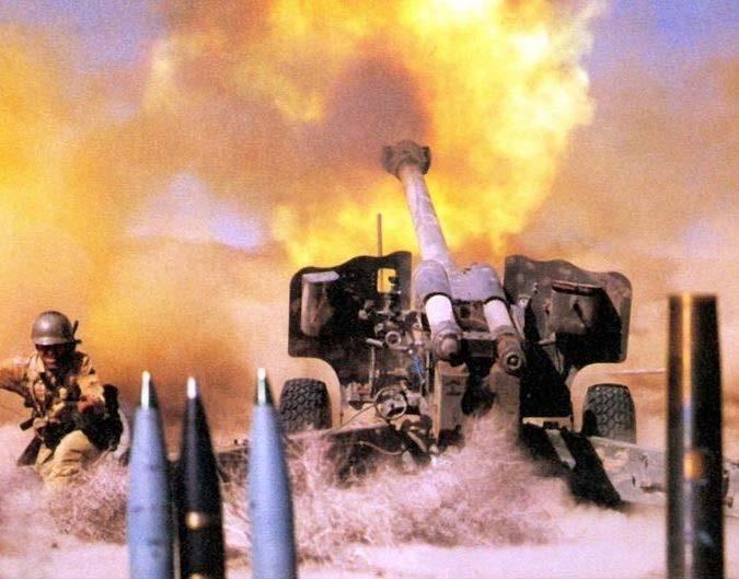 Propellant 152 mm howitzer D-20 during the Iran-Iraq war All forms of artillery require a propellant to propel the projectile at the target.