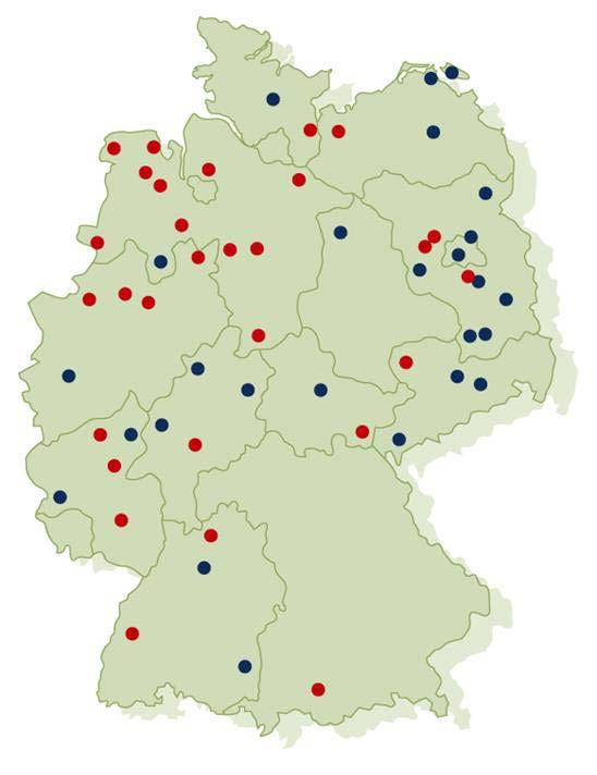Sites of German mechanical-biological treating plants (MBT) MBT: