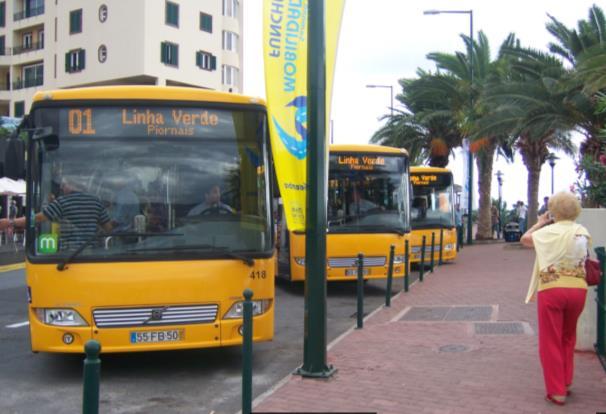 The Green Line enhanced public transport service along the waterfront area in the West part of Funchal.
