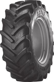 RADIAL REAR FARM R-1W AGRIMAX RT765/657 Excellent flotation characteristics for minimum impact on soil fertility Combines excellent traction and self-cleaning features