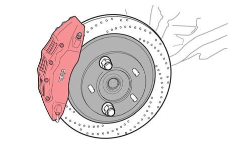 (a) Remove the foam insert from between the brake pads before installing the caliper.