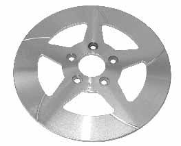 Front rotors are floating and rear rotors are of a 2 piece design.