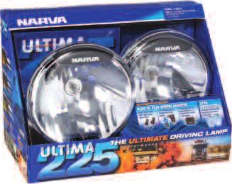 ULTIMA 225 HALOGEN ULTIMA 225 PACKAGING To compliment Narva s all new ULTIMA 225 driving lamps, the already award winning retail packaging has gone through a complete overhaul and received a ground