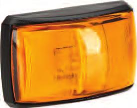 MODEL 14 INDICATOR LAMPS 91442 10 33 Volt L.E.D Side Direction Indicator Lamp (Amber) with Black Deflector Base and 0.
