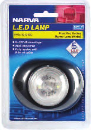 D Side Marker Lamp (Red/Amber) in Neoprene Body 45/00 39690 93112BL Blister Pack 9 33 Volt L.E.