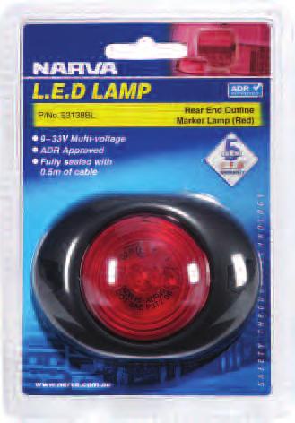 E.D Side Marker or Front End Outline Marker Lamp (Amber) with Black Deflector and 0.