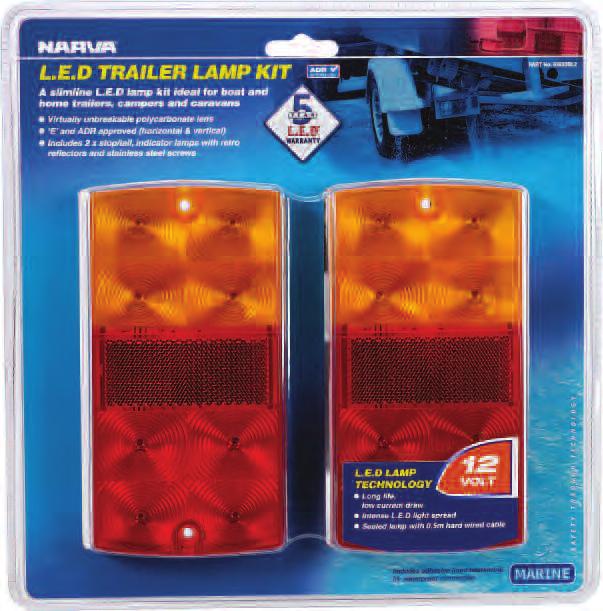 E.D Slimline Rear Stop/Tail and Direction Indicator Lamp with In-built Retro Reflector, 0.
