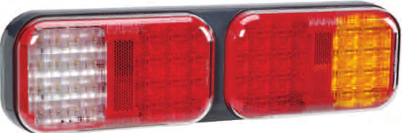 MODEL 41 50 195 362 100 45 94162BL Blister Pack 9 33 Volt L.E.D Rear Twin Stop/Tail, Direction Indicator and Reverse Lamp with In-built Retro Reflectors, 0.