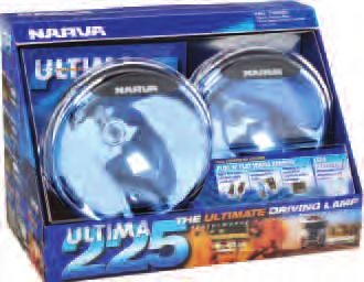 ULTIMA 225 BLUE 71680BE Ultima 225 Blue Pencil Beam Driving Lamp Kit 12 Volt 100W 225mm dia. 2 x driving lamps with fitted globes and pre-wired waterproof connectors (P/No.